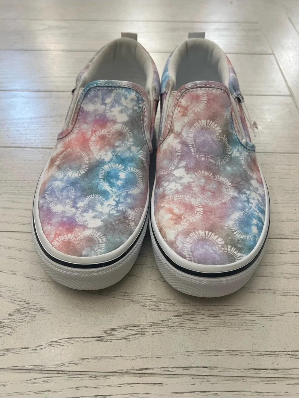 Vans Classic Slip-On Tie Dye Multicolor Shoes Youth 3 Women 4.5 NWOT